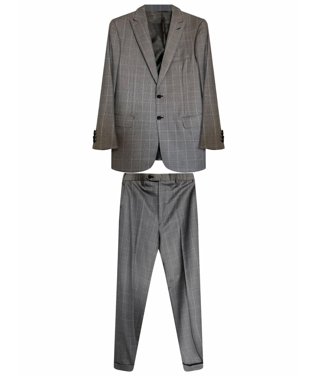 BRIONI Серый классический костюм, фото 1