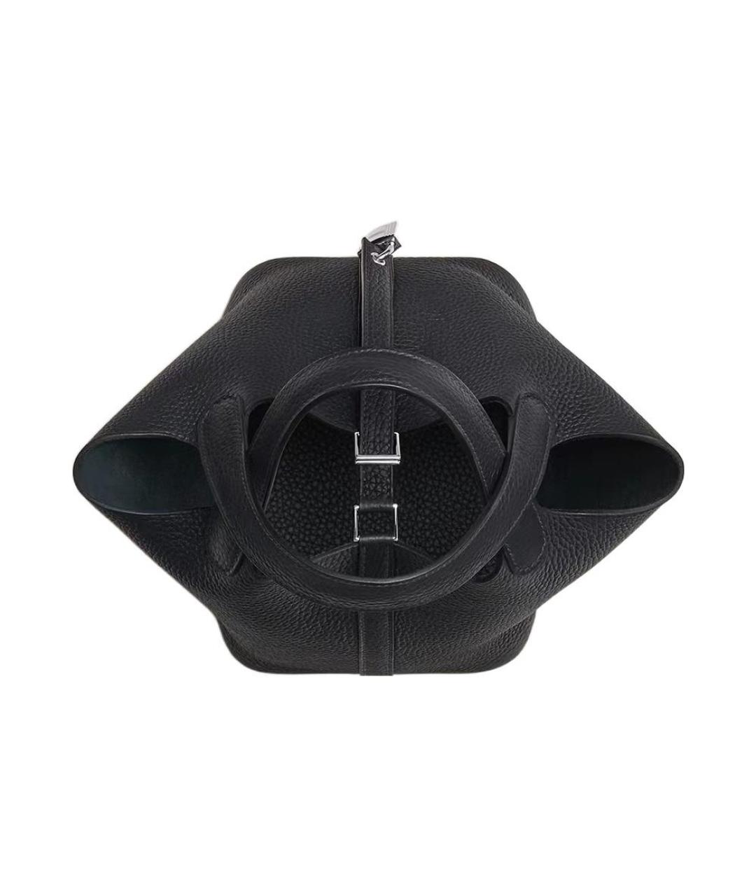 HERMES Черная кожаная сумка через плечо, фото 3