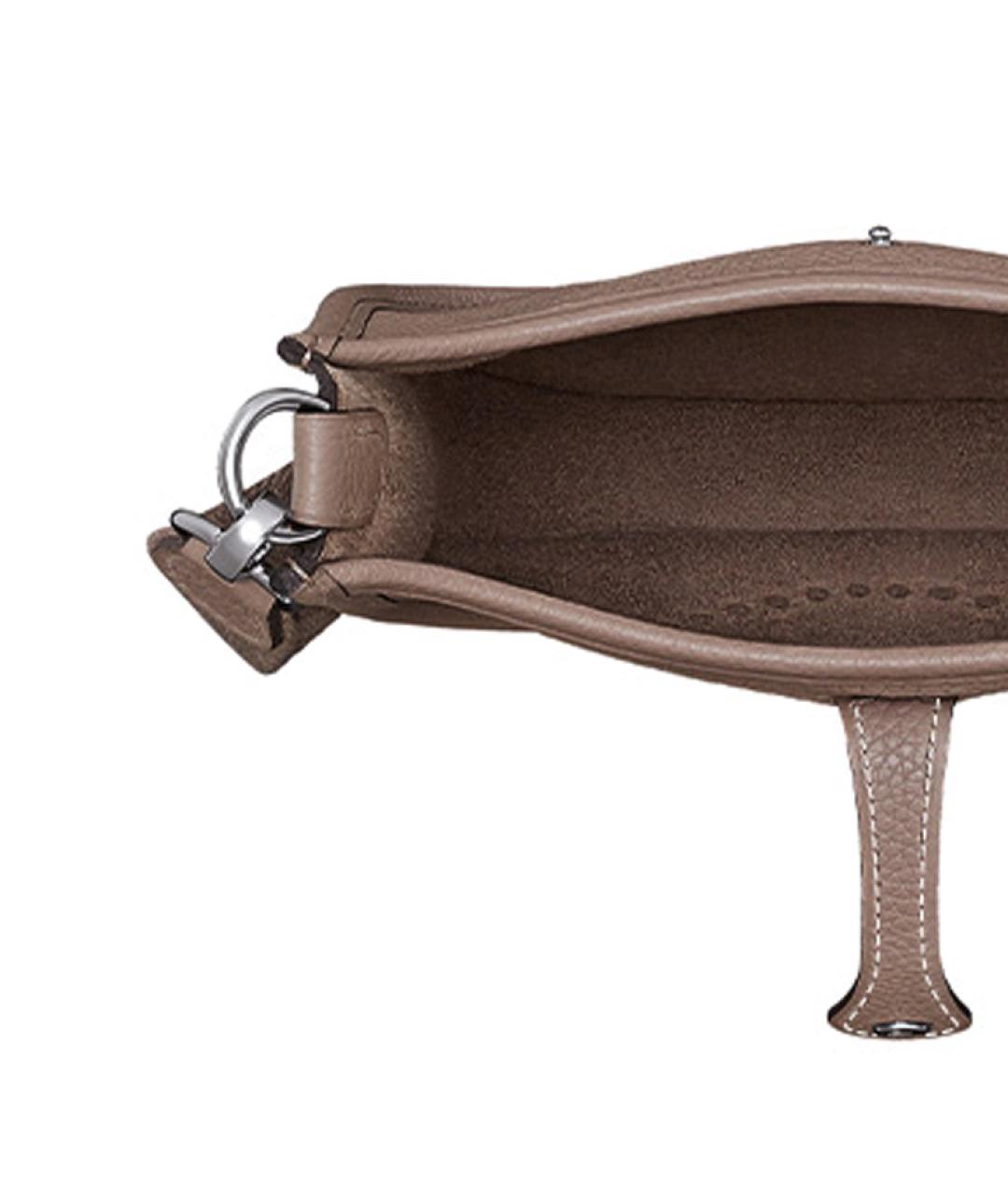 HERMES Коричневая кожаная сумка через плечо, фото 5