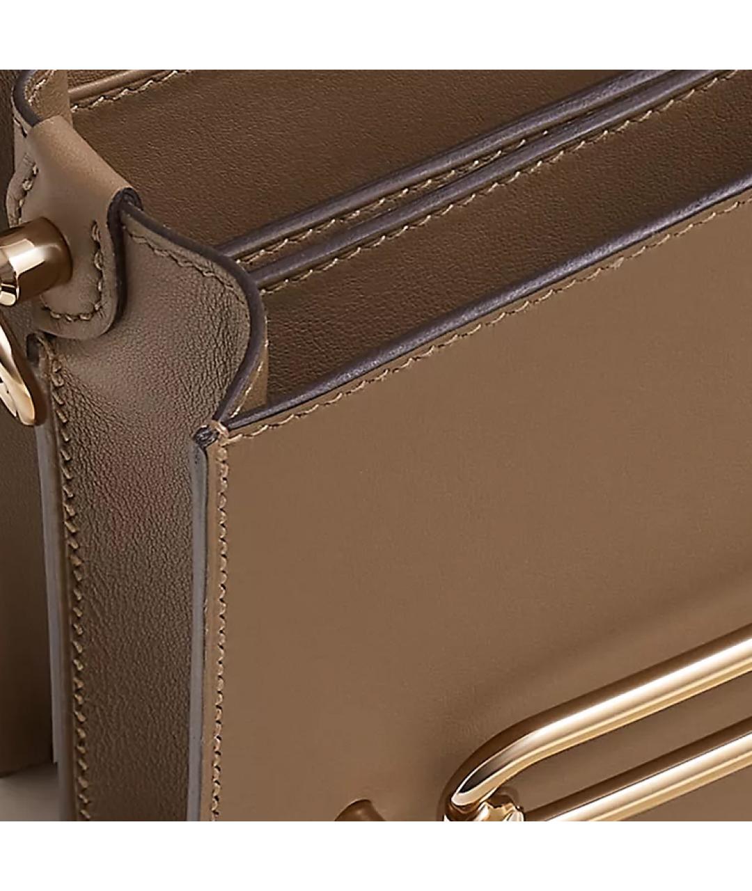 HERMES Коричневая кожаная сумка через плечо, фото 4