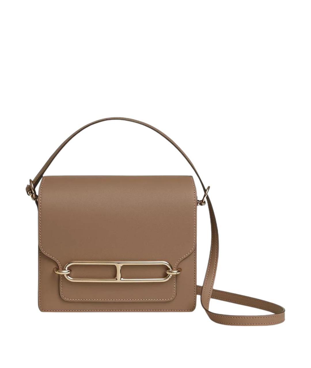 HERMES Коричневая кожаная сумка через плечо, фото 1