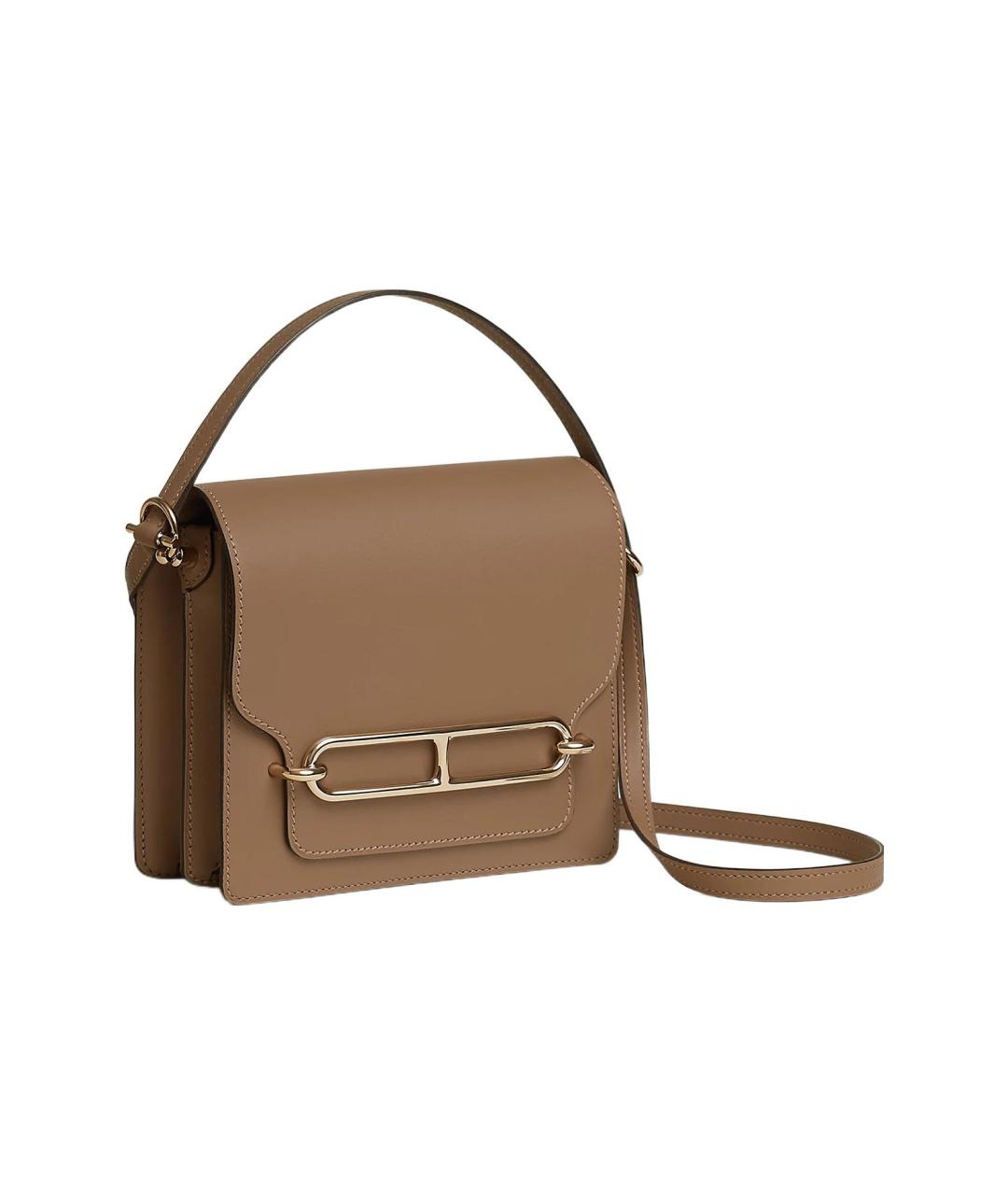 HERMES Коричневая кожаная сумка через плечо, фото 2