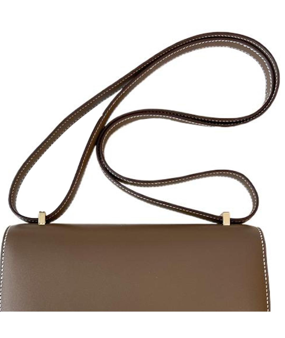 HERMES Коричневая сумка через плечо, фото 4