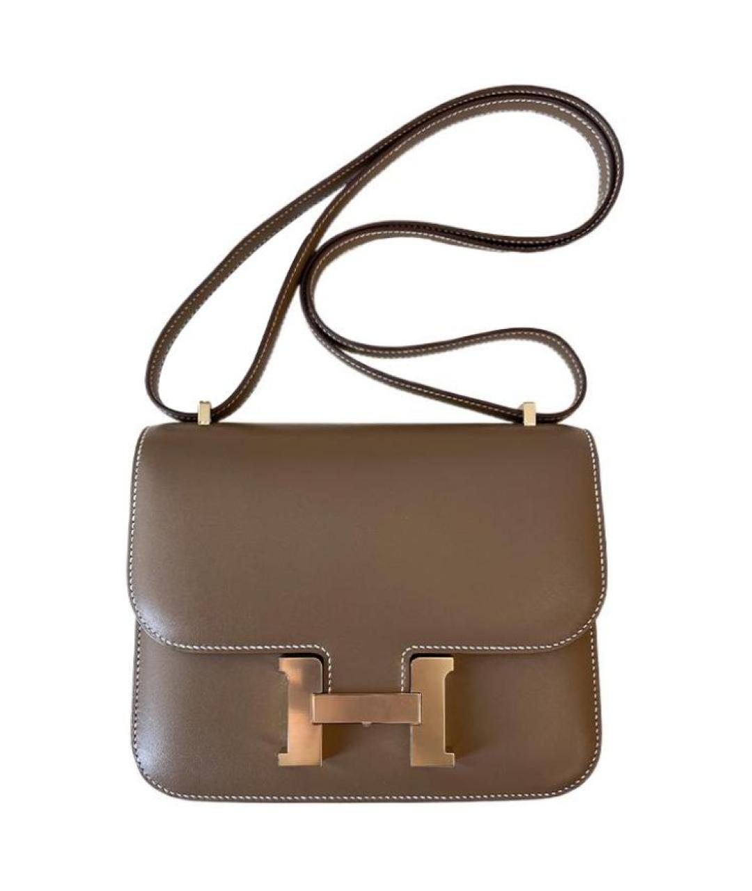 HERMES Коричневая сумка через плечо, фото 1