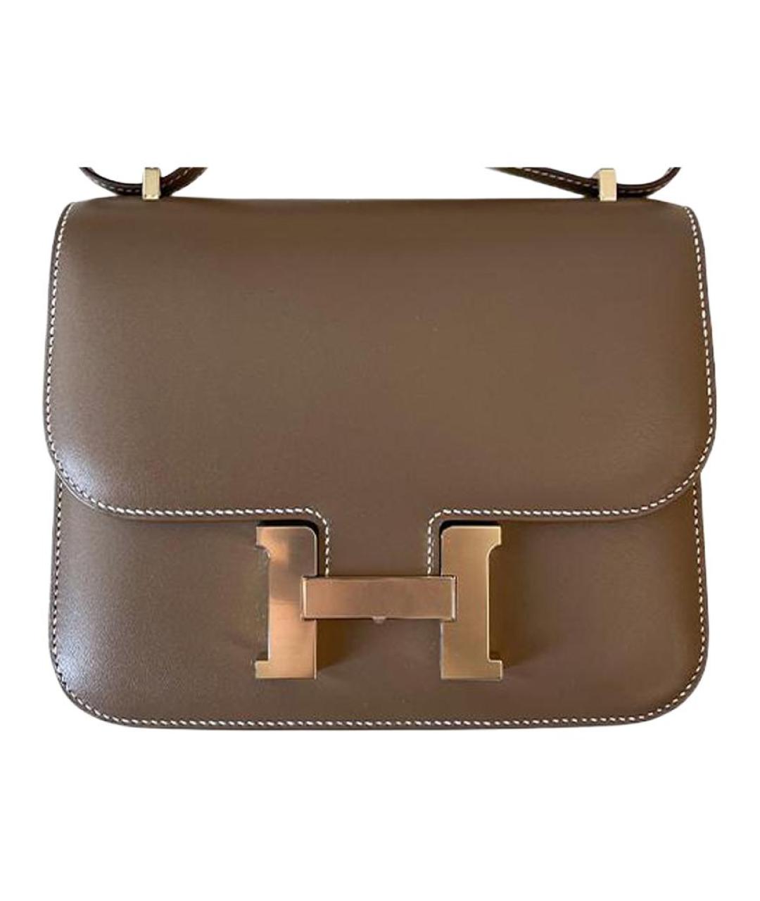 HERMES Коричневая сумка через плечо, фото 2