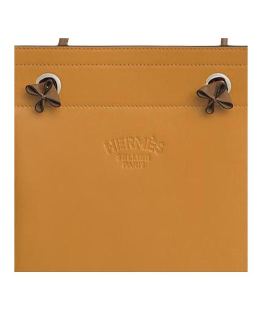 HERMES Коричневая кожаная сумка через плечо, фото 2