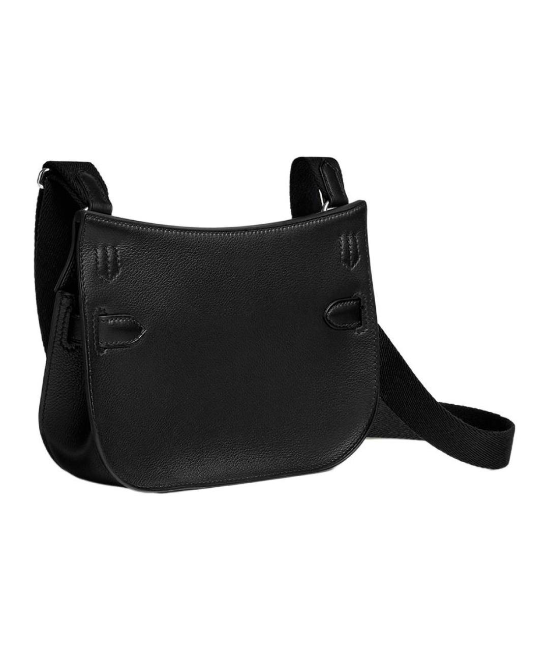 HERMES Черная кожаная сумка через плечо, фото 3