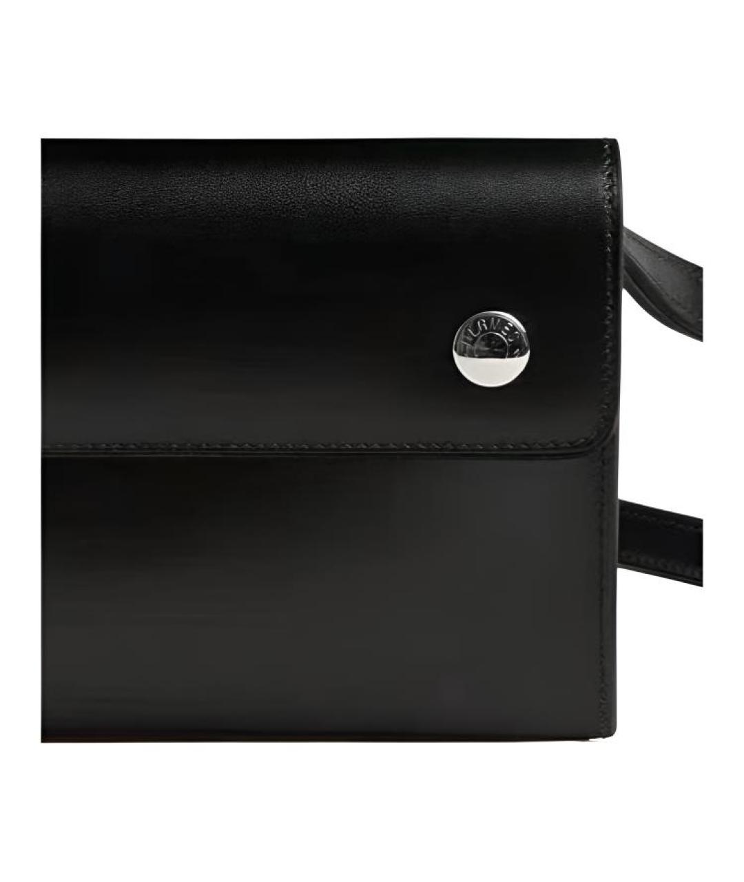 HERMES Черная кожаная сумка на плечо, фото 5