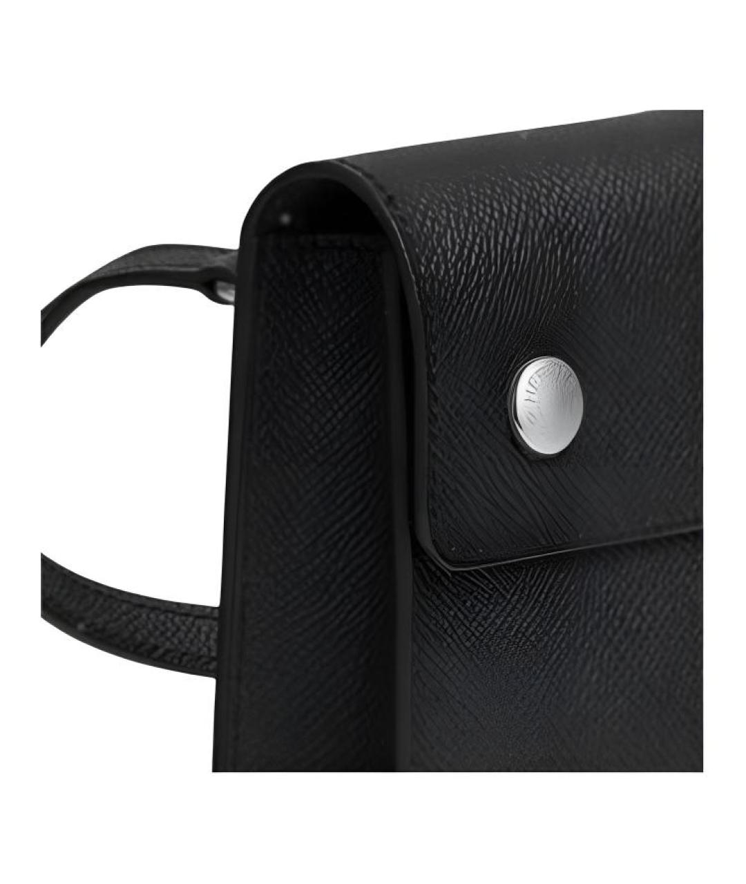 HERMES Черная кожаная сумка на плечо, фото 4