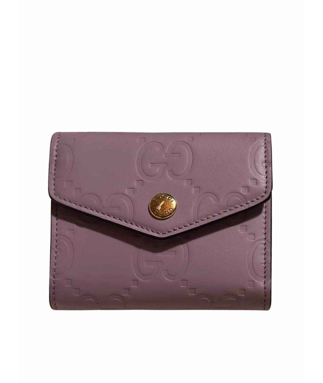 GUCCI Фиолетовый кожаный кошелек, фото 1