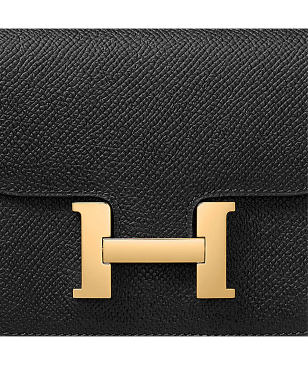 HERMES Черная кожаная поясная сумка, фото 5