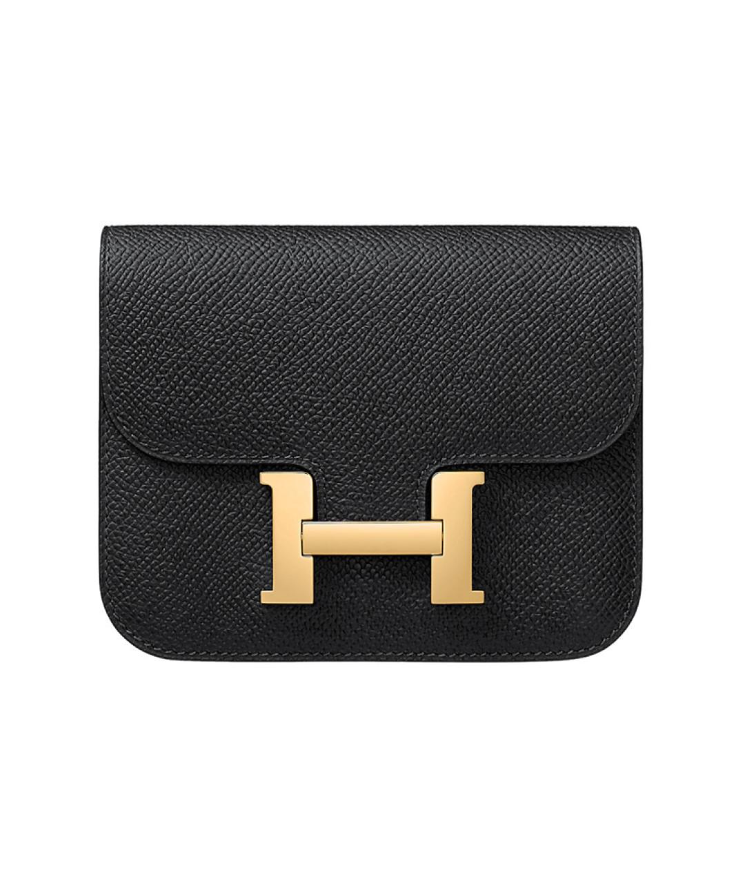 HERMES Черная кожаная поясная сумка, фото 1