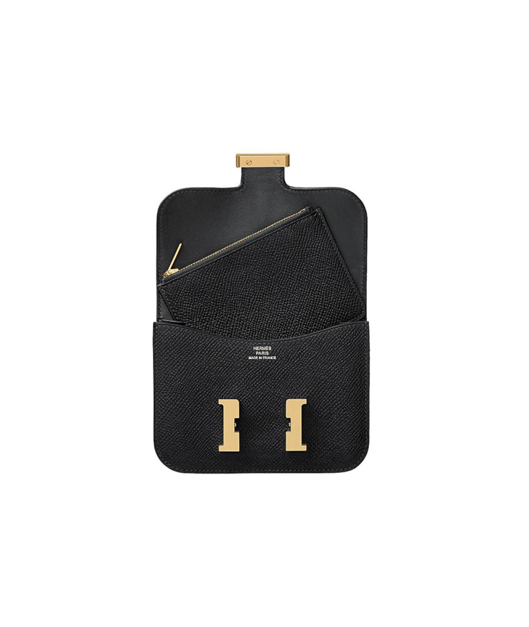 HERMES Черная кожаная поясная сумка, фото 3