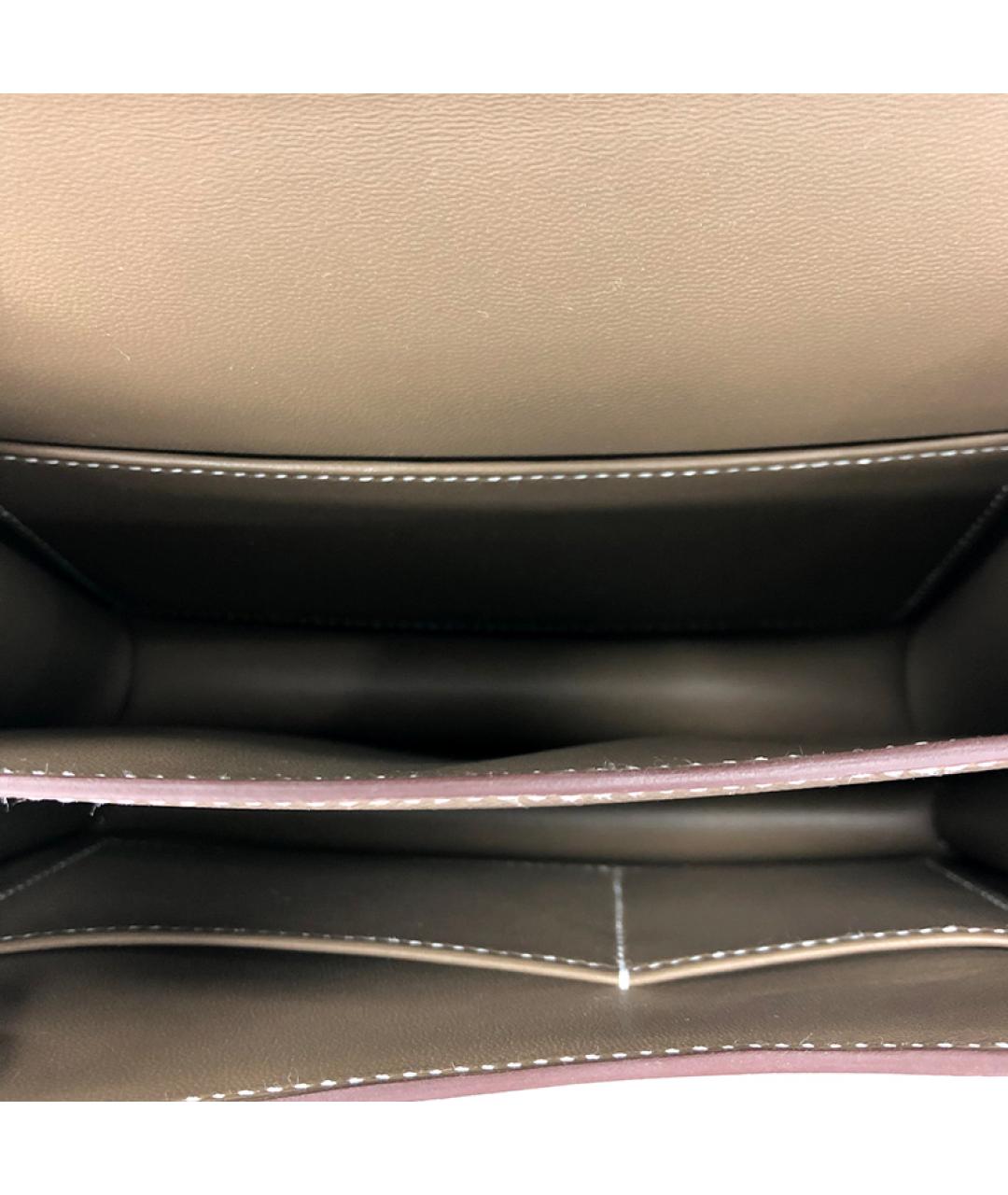 HERMES Серая кожаная сумка через плечо, фото 5