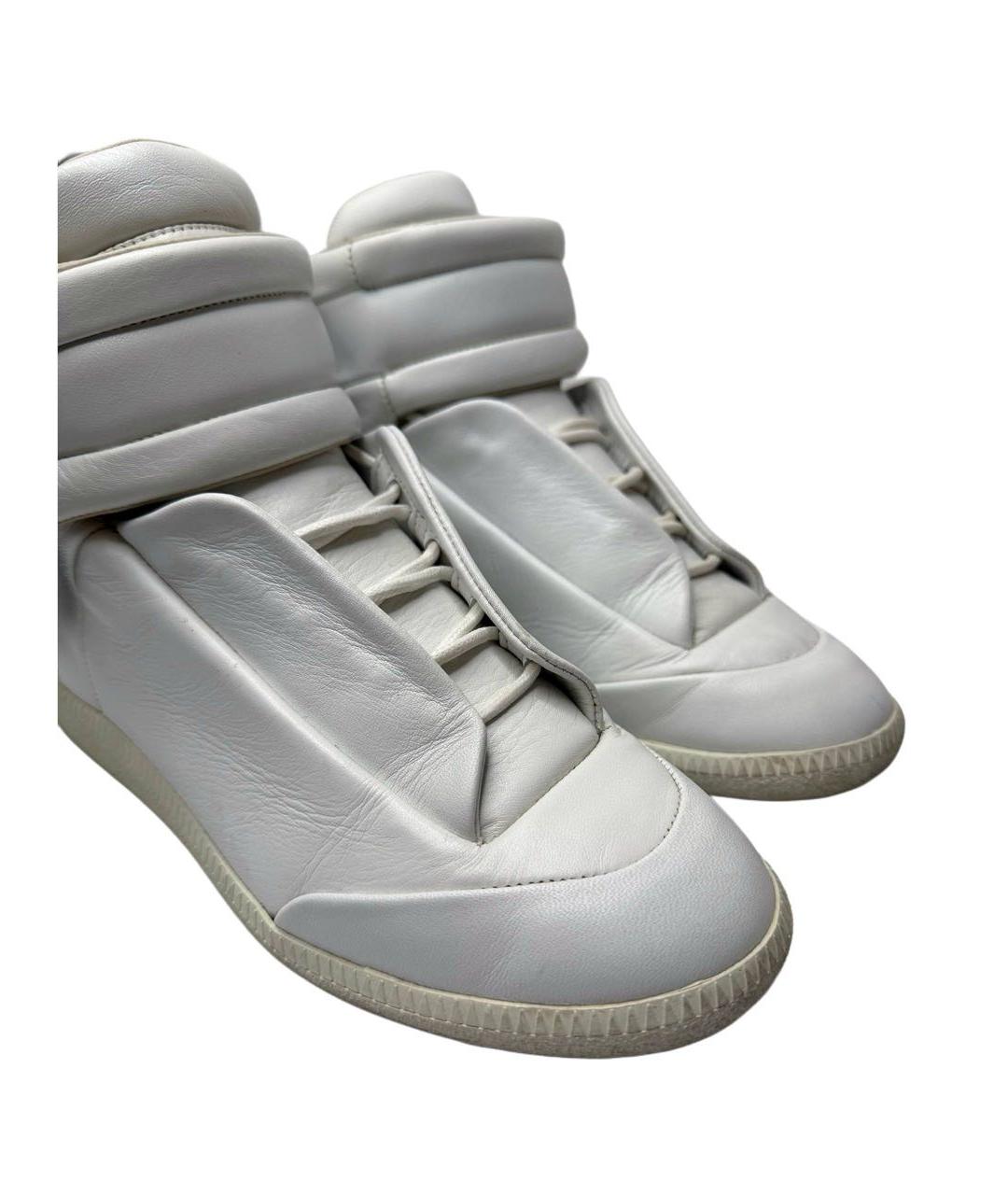 MAISON MARGIELA Белые кожаные кроссовки, фото 4