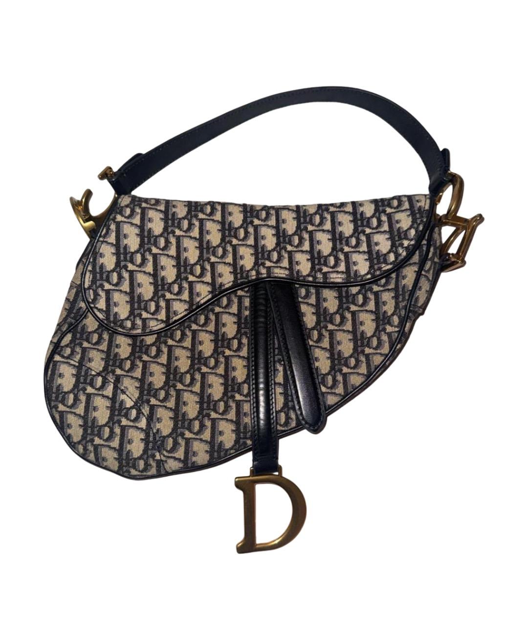 CHRISTIAN DIOR Темно-синяя сумка с короткими ручками, фото 1