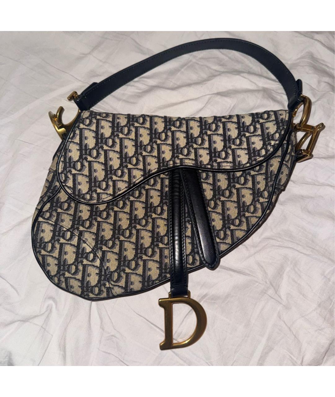 CHRISTIAN DIOR Темно-синяя сумка с короткими ручками, фото 9