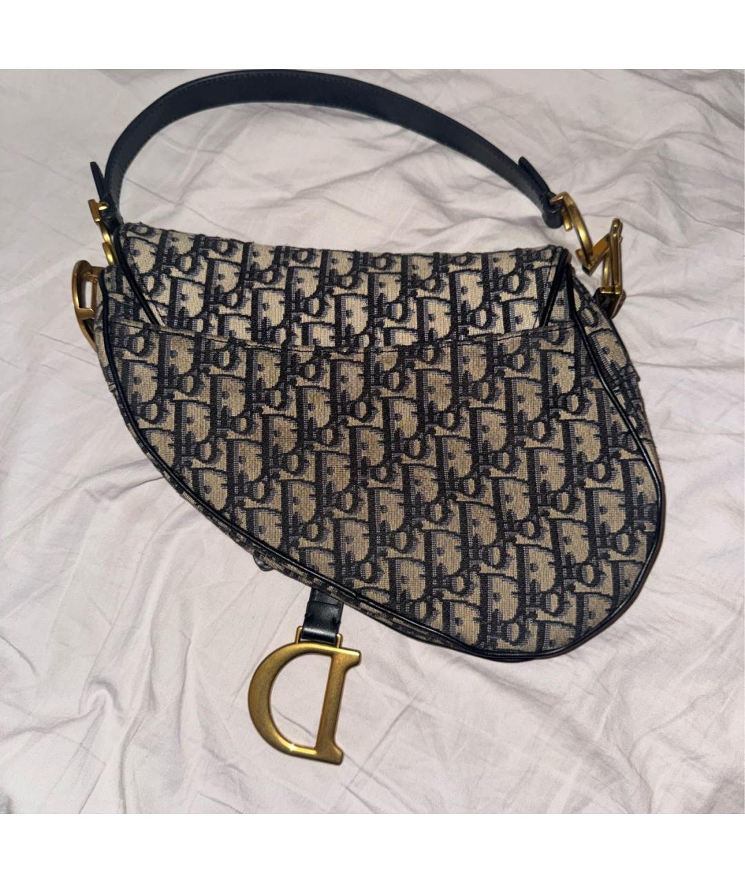 CHRISTIAN DIOR Темно-синяя сумка с короткими ручками, фото 2