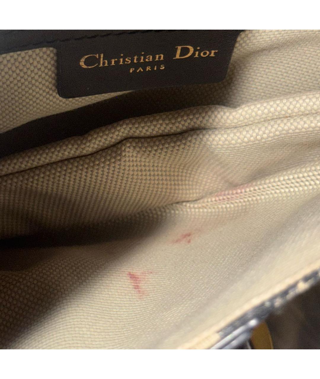 CHRISTIAN DIOR Темно-синяя сумка с короткими ручками, фото 8