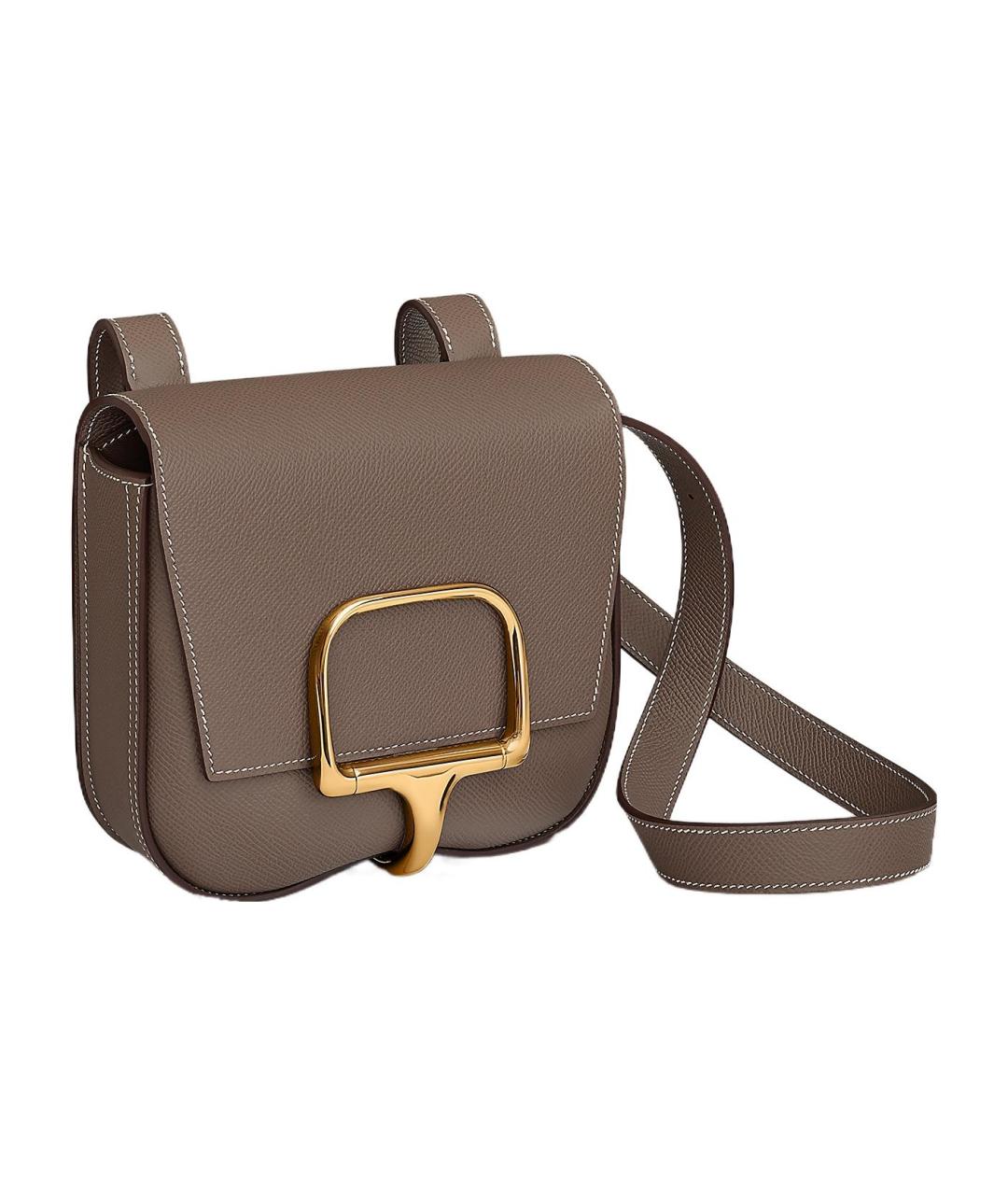 HERMES Коричневая кожаная сумка через плечо, фото 2