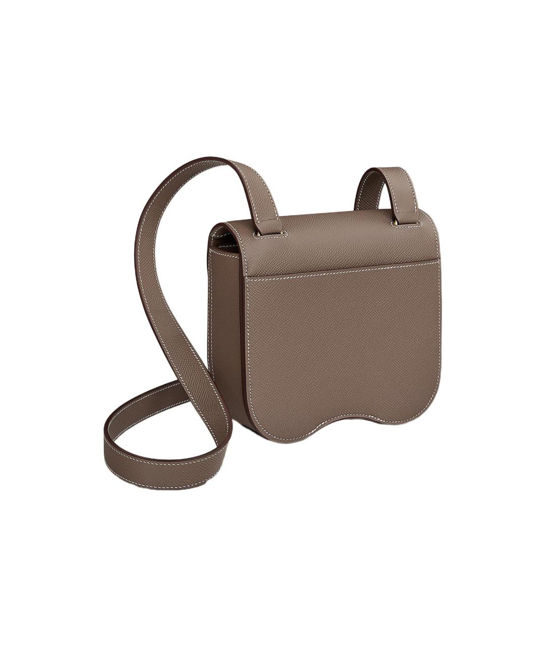 HERMES Коричневая кожаная сумка через плечо, фото 3