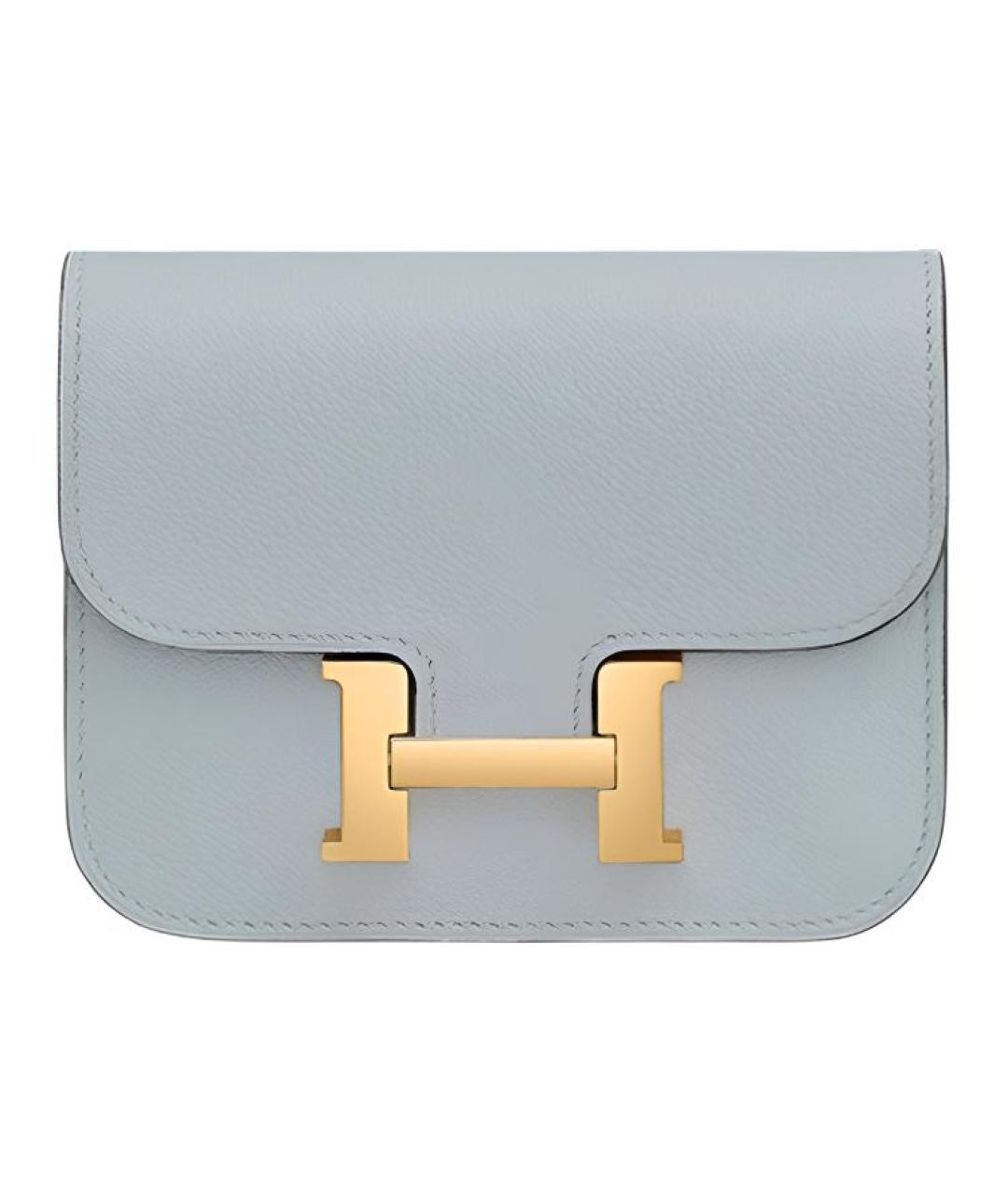 HERMES Голубая кожаная поясная сумка, фото 1