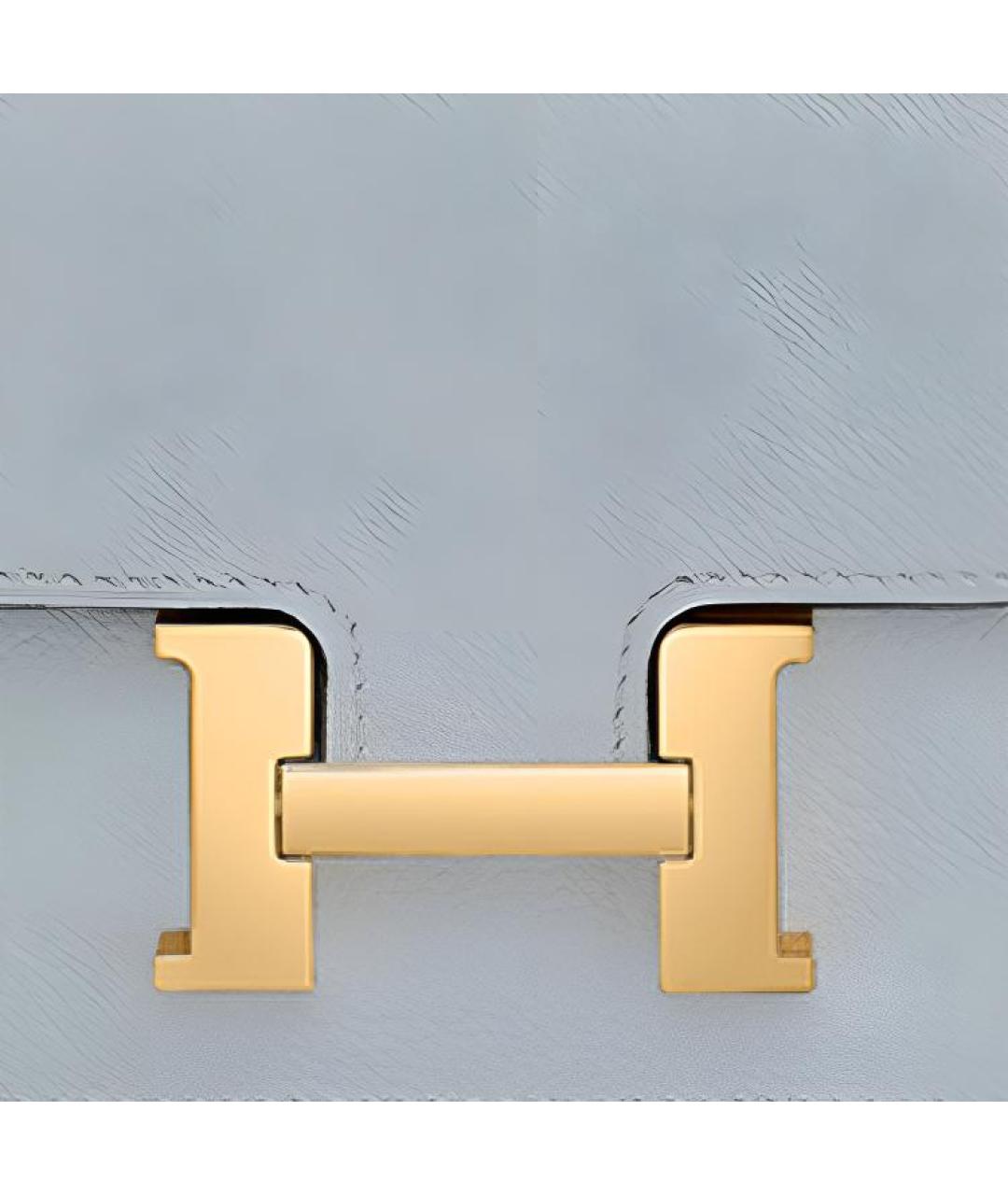 HERMES Голубая кожаная поясная сумка, фото 4