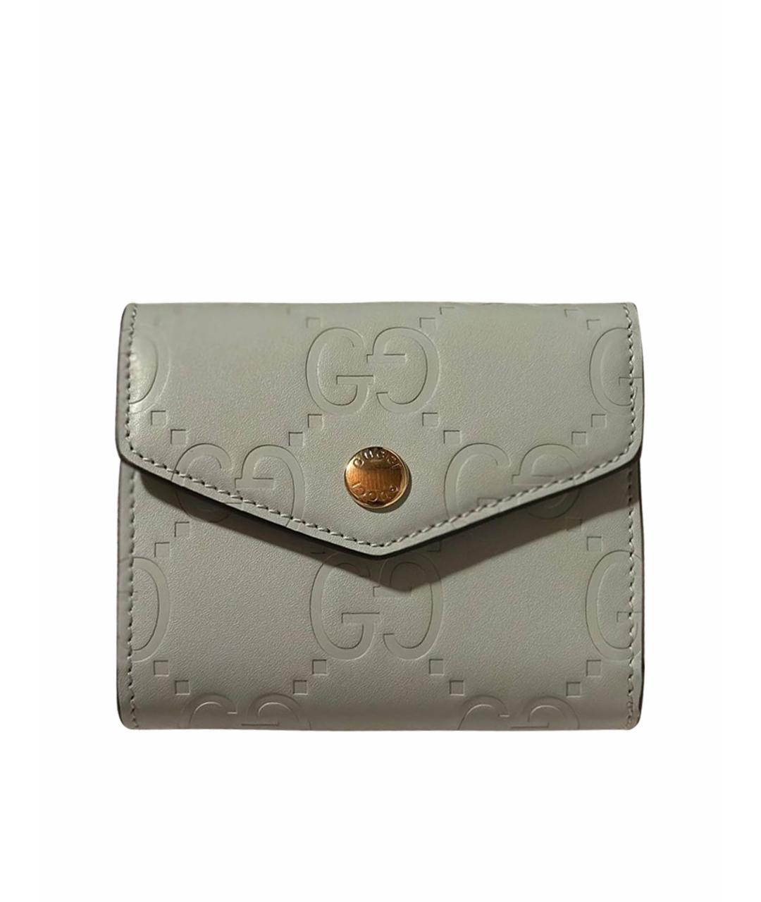 GUCCI Салатовый кожаный кошелек, фото 1