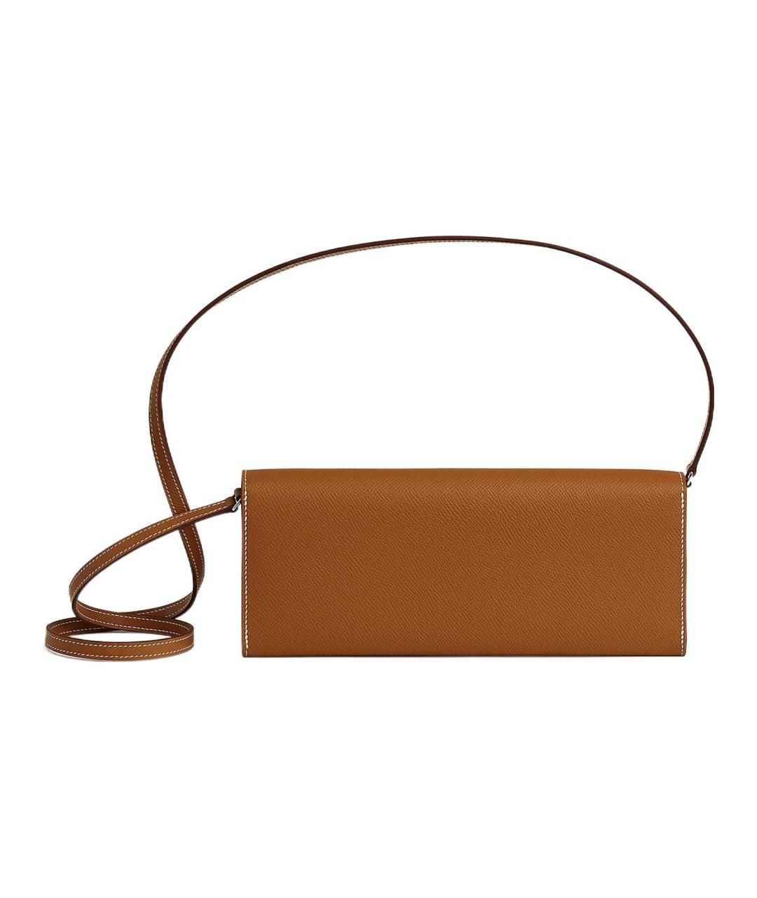 HERMES Коричневая кожаная сумка через плечо, фото 2