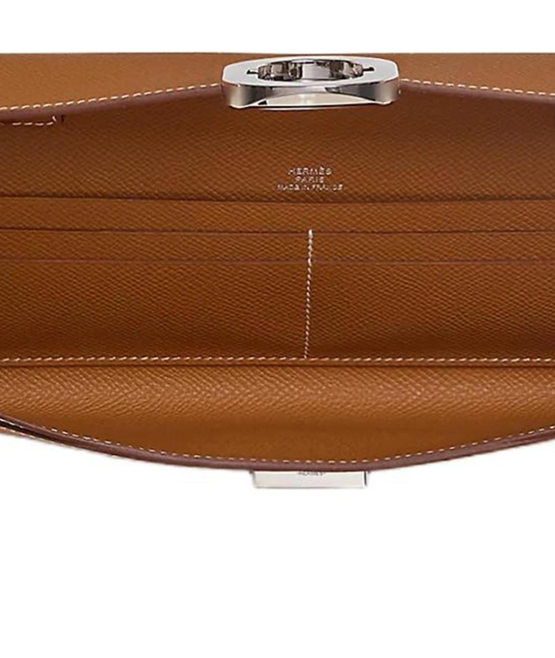 HERMES Коричневая кожаная сумка через плечо, фото 5