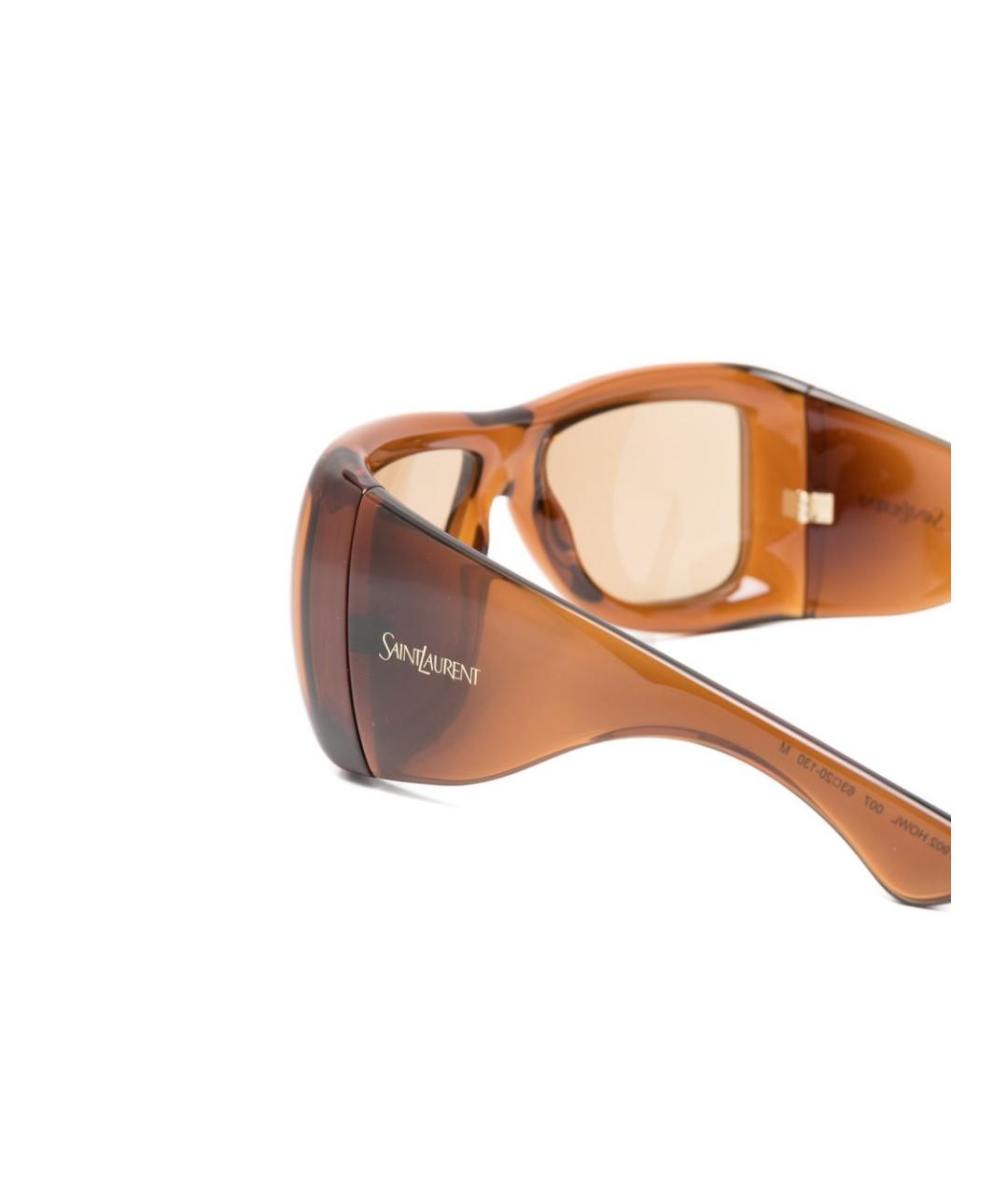 SAINT LAURENT Коричневые солнцезащитные очки, фото 3