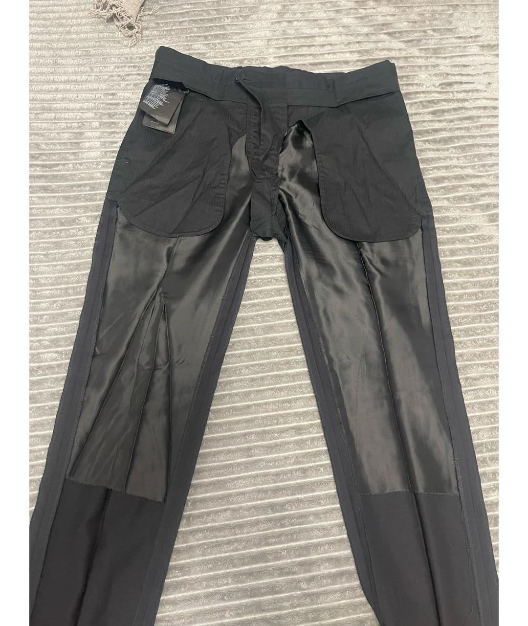 PRADA Черные шерстяные классические брюки, фото 3