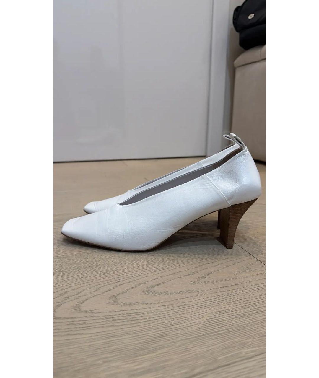 JIL SANDER Белые кожаные туфли, фото 6