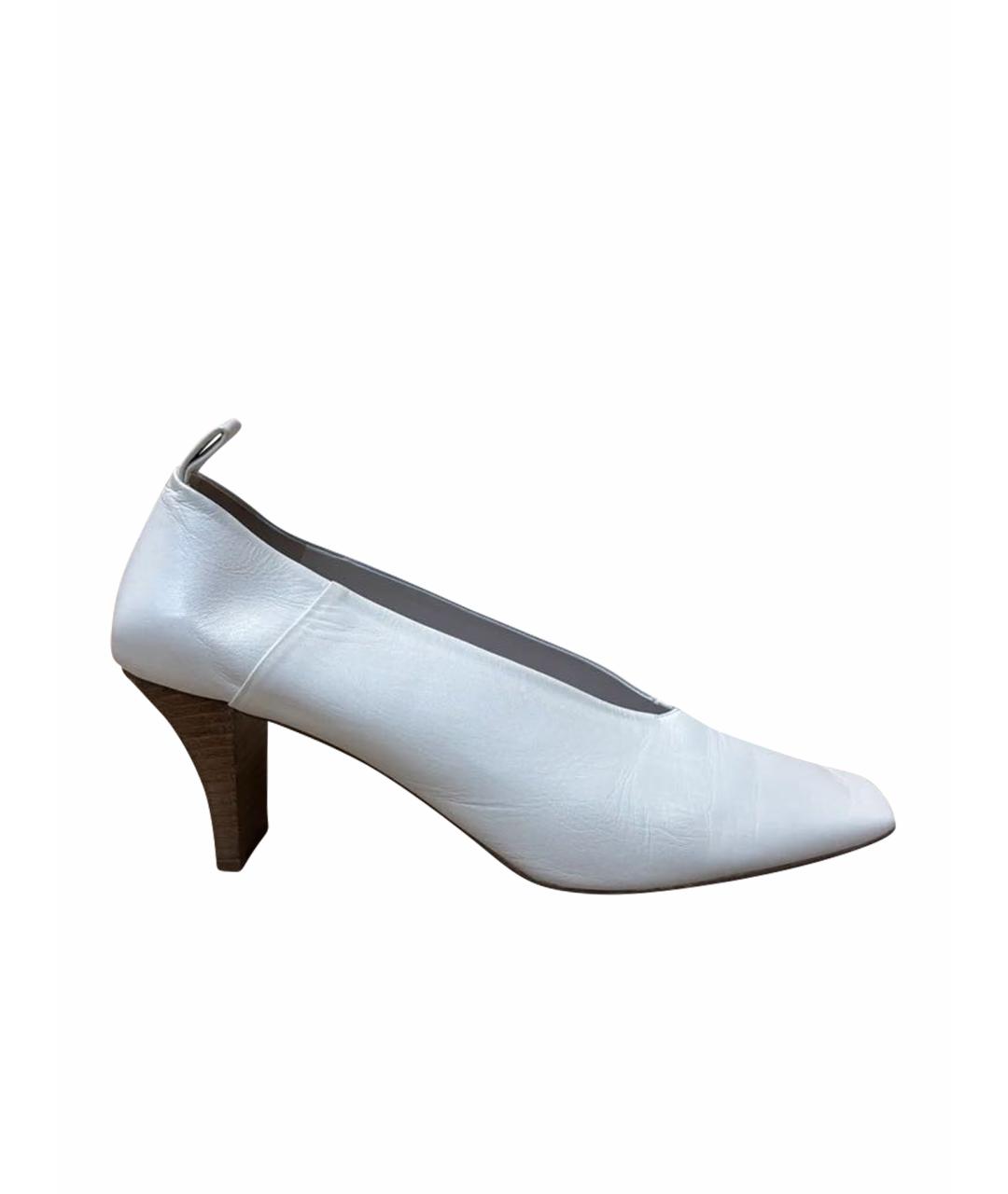 JIL SANDER Белые кожаные туфли, фото 1