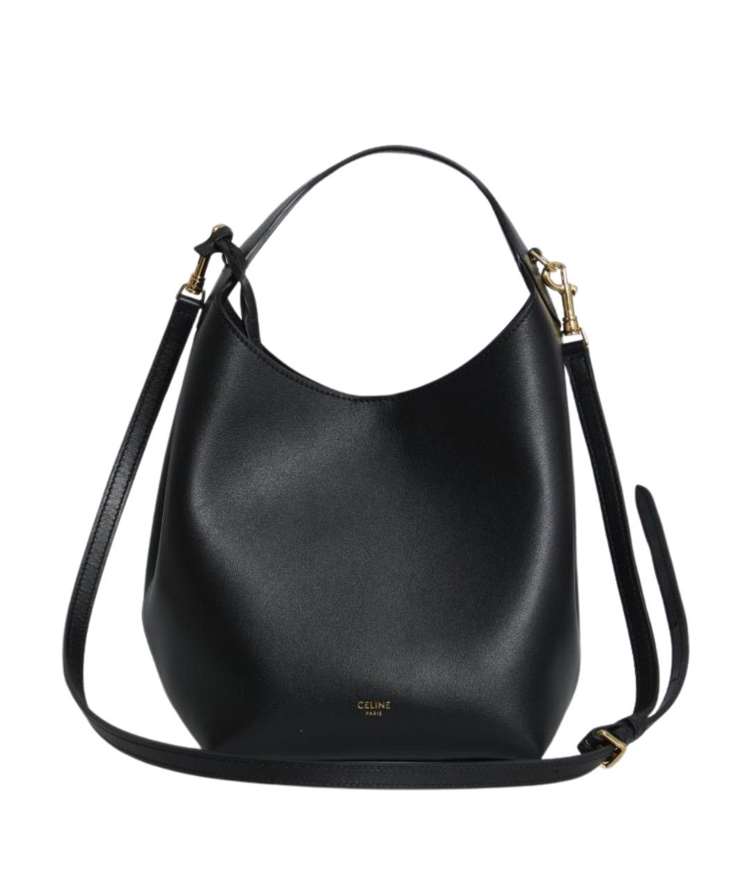 CELINE Черная кожаная сумка через плечо, фото 1