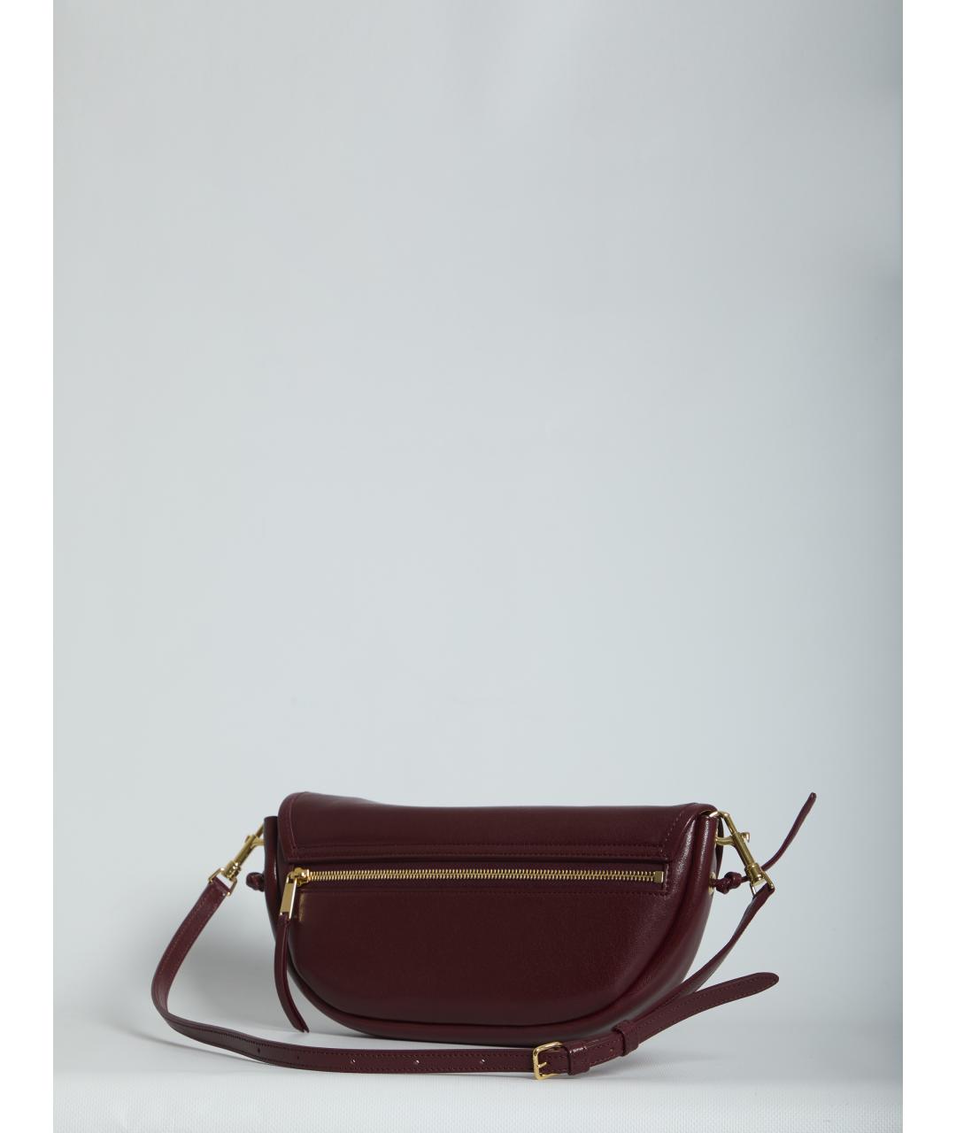 CELINE Бордовая кожаная сумка через плечо, фото 2