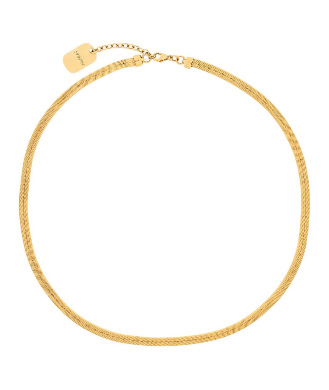 SAINT LAURENT Золотое металлическое колье, фото 1