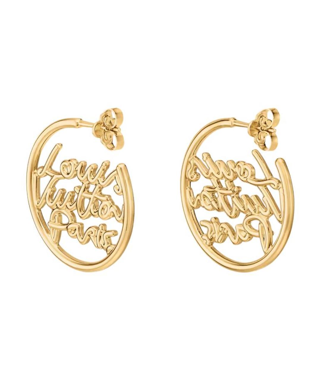 LOUIS VUITTON Золотые серьги, фото 2