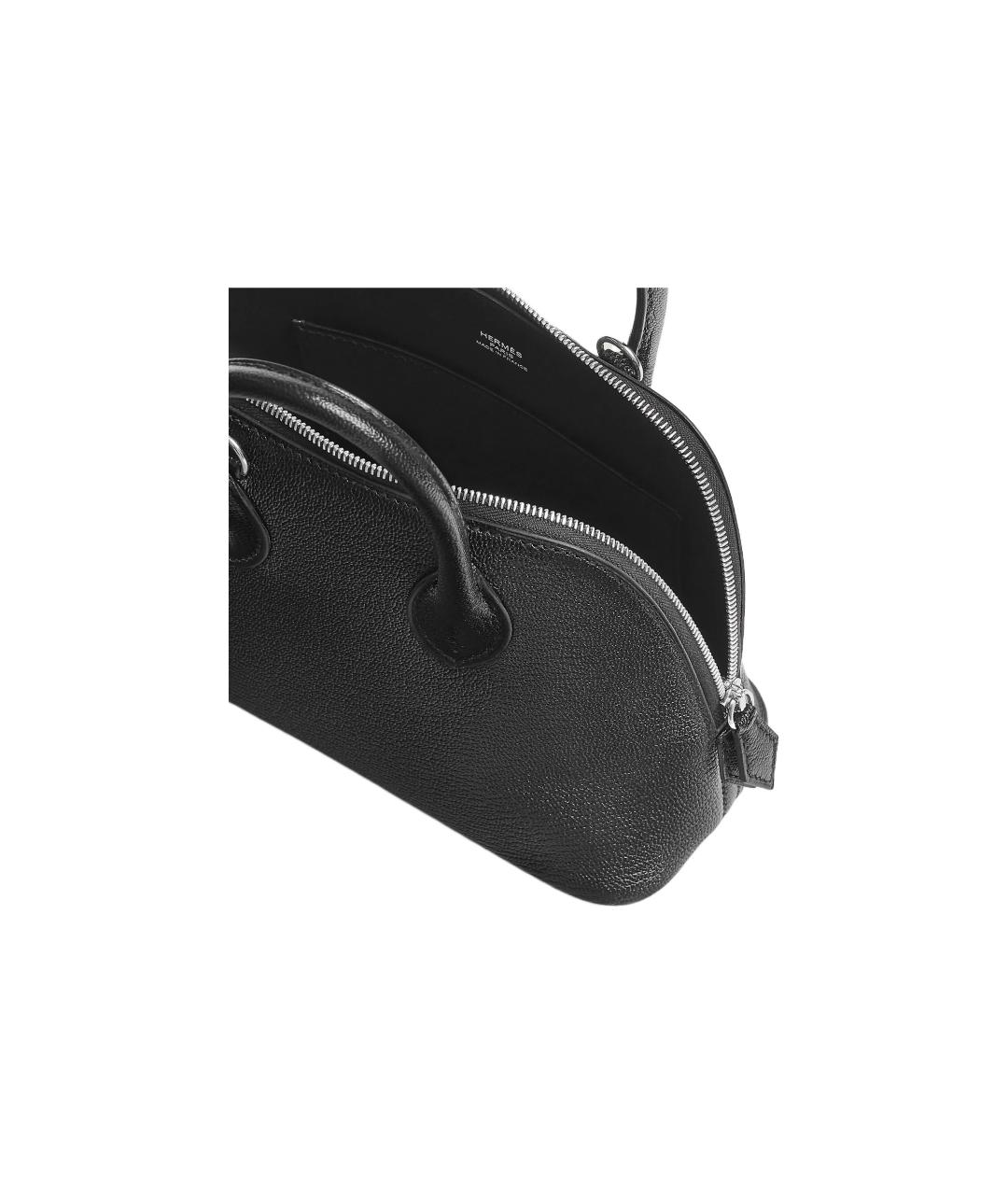 HERMES Черная кожаная сумка через плечо, фото 5