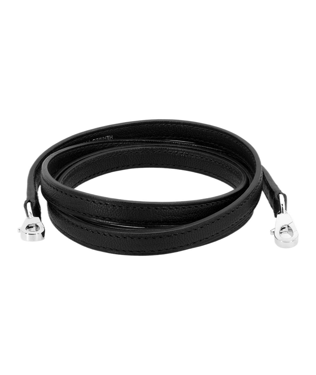 HERMES Черная кожаная сумка через плечо, фото 4