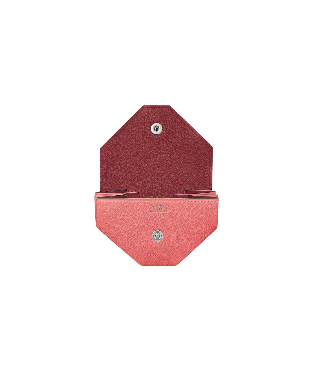 HERMES Коралловый кожаный кошелек, фото 2