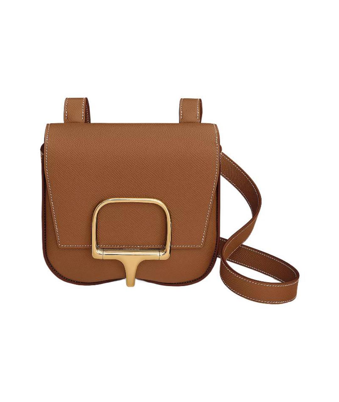 HERMES Коричневая кожаная сумка через плечо, фото 1