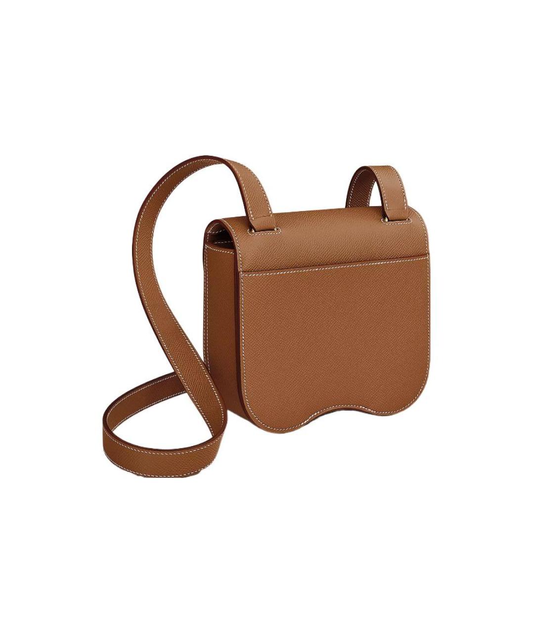 HERMES Коричневая кожаная сумка через плечо, фото 4