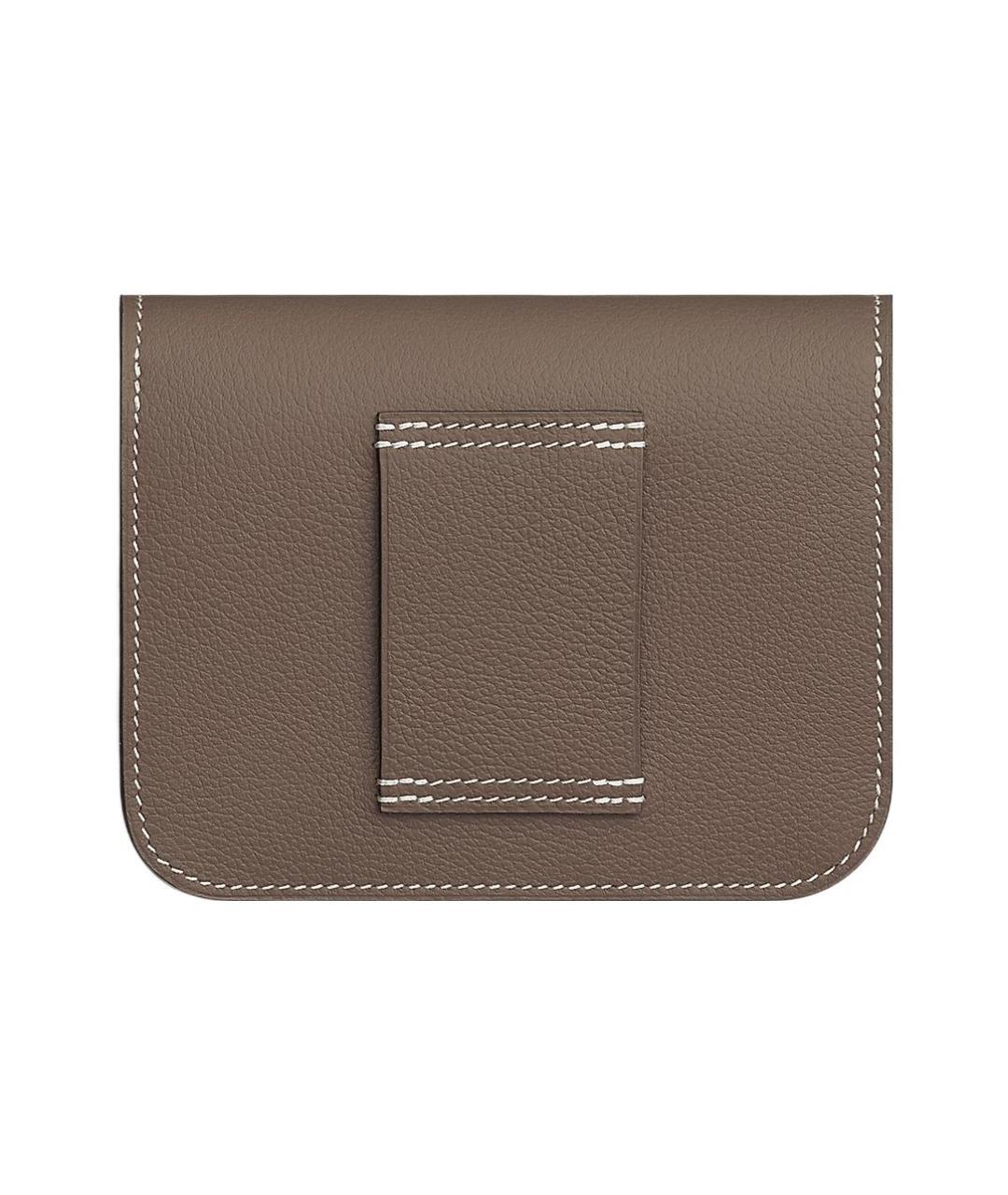 HERMES Серая кожаная поясная сумка, фото 2