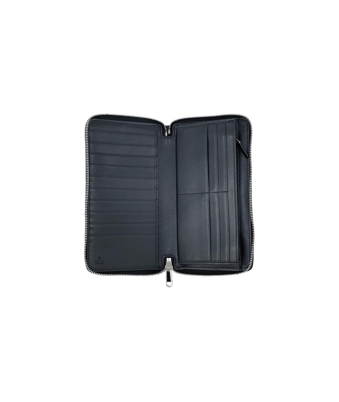 GUCCI Черный кожаный кошелек, фото 5