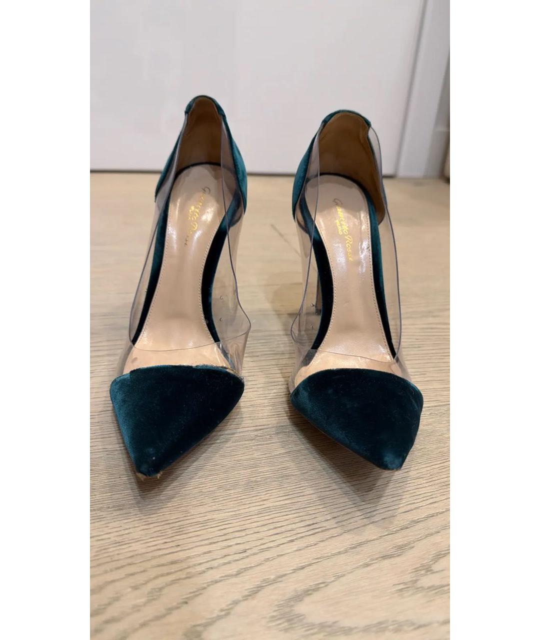 GIANVITO ROSSI Зеленые замшевые туфли, фото 2