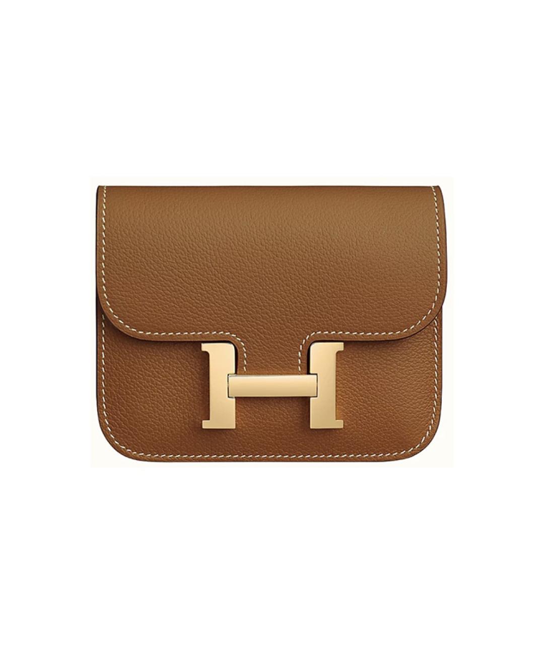 HERMES Коричневая кожаная поясная сумка, фото 6