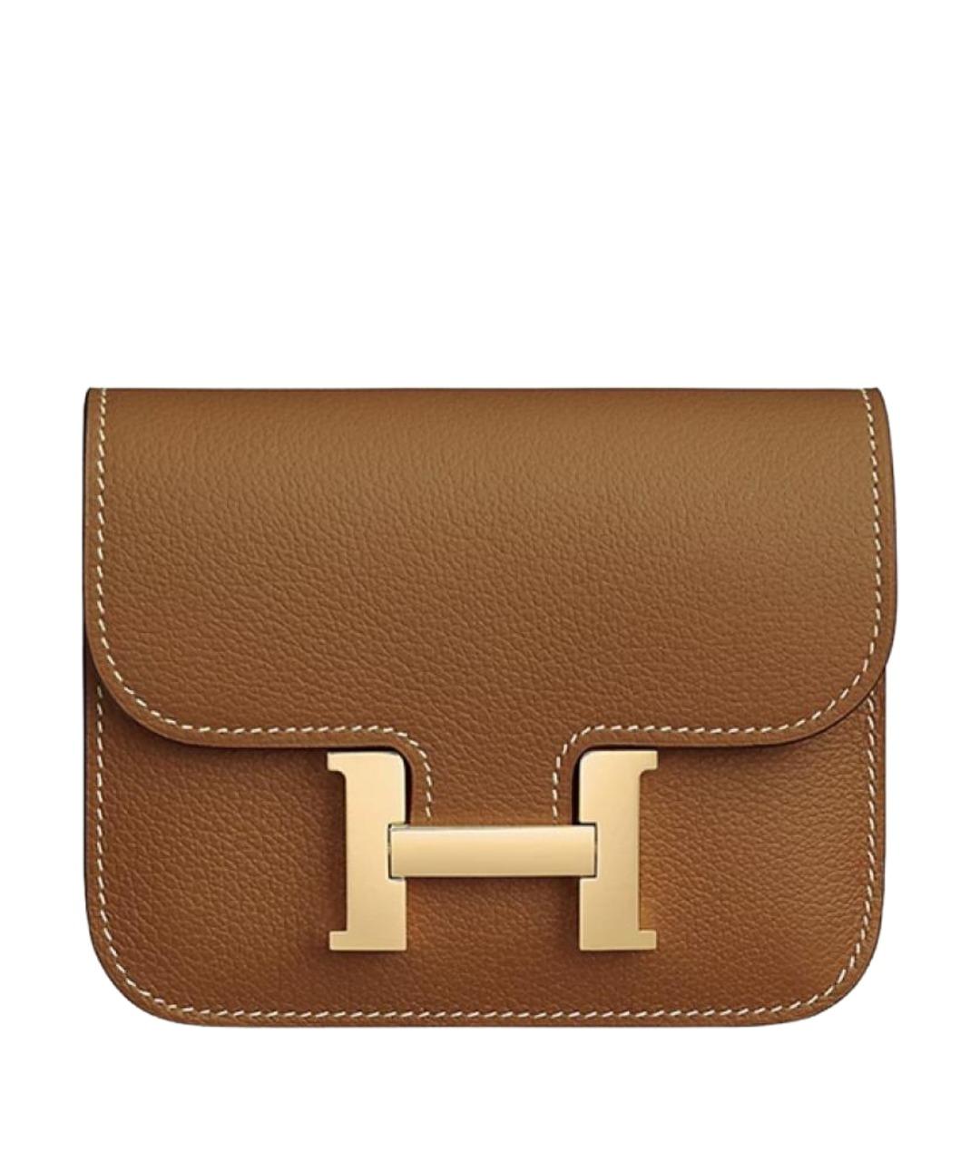 HERMES Коричневая кожаная поясная сумка, фото 1