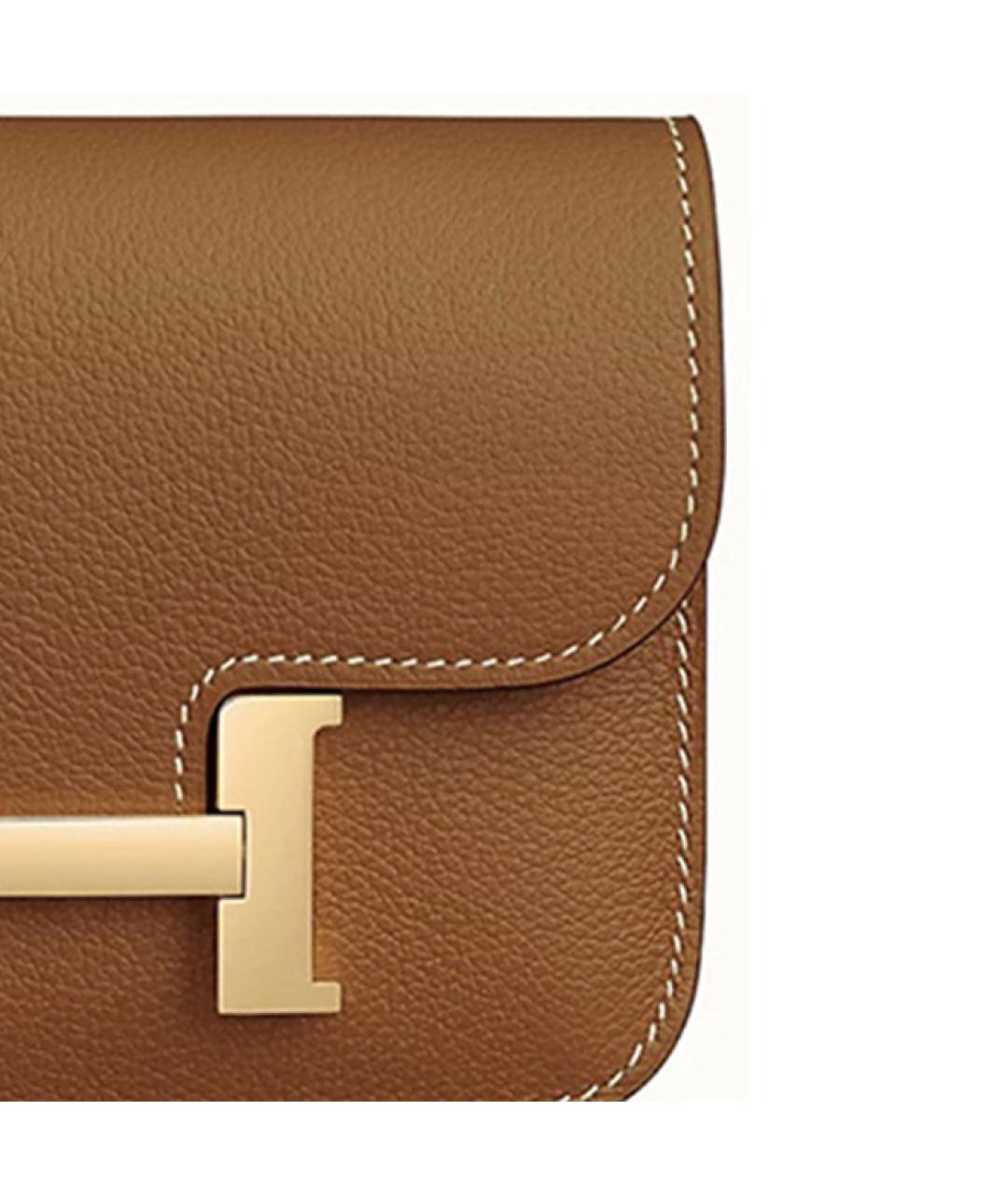 HERMES Коричневая кожаная поясная сумка, фото 4