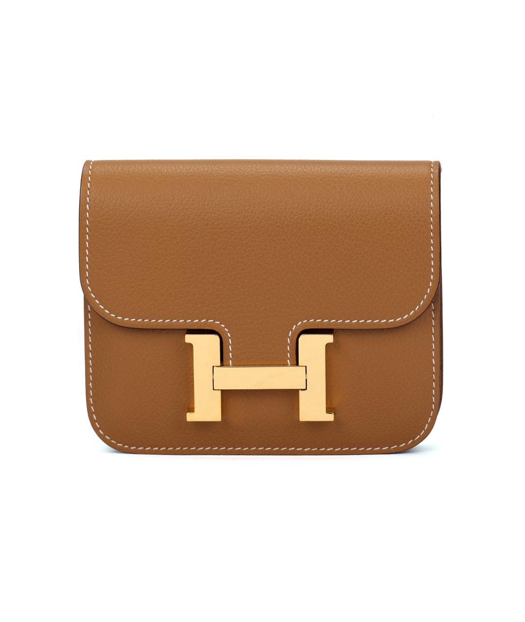 HERMES Коричневая кожаная поясная сумка, фото 5